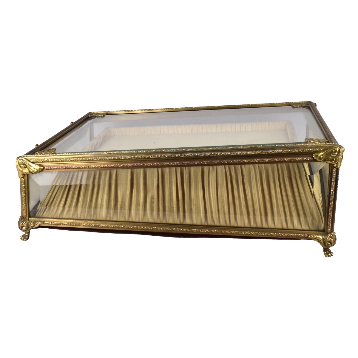 19th C. French Bronze Countertop Vitrine