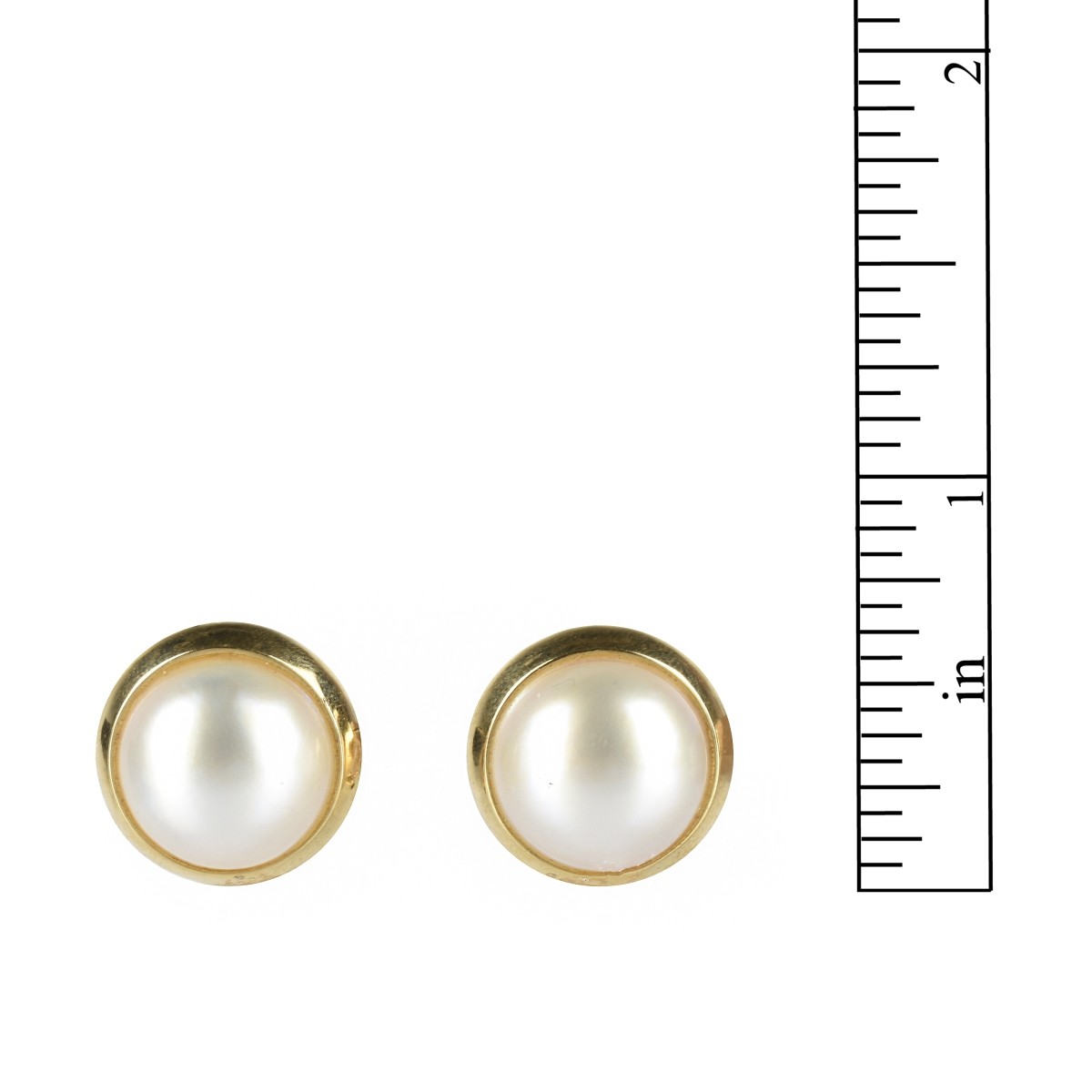 Pearl and 14K Earrings