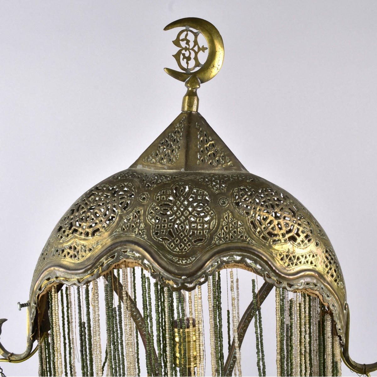 Vintage Middle Eastern Brass Table Lamp