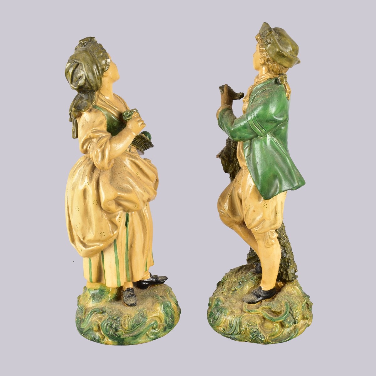 Pair of Vintage Chalkware Figurines