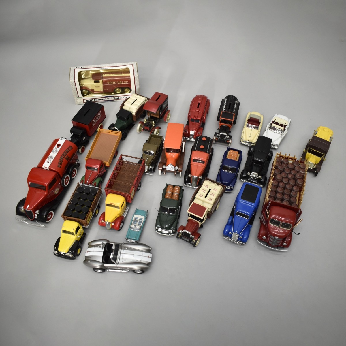 Collection of Die Cast Cars and Trucks