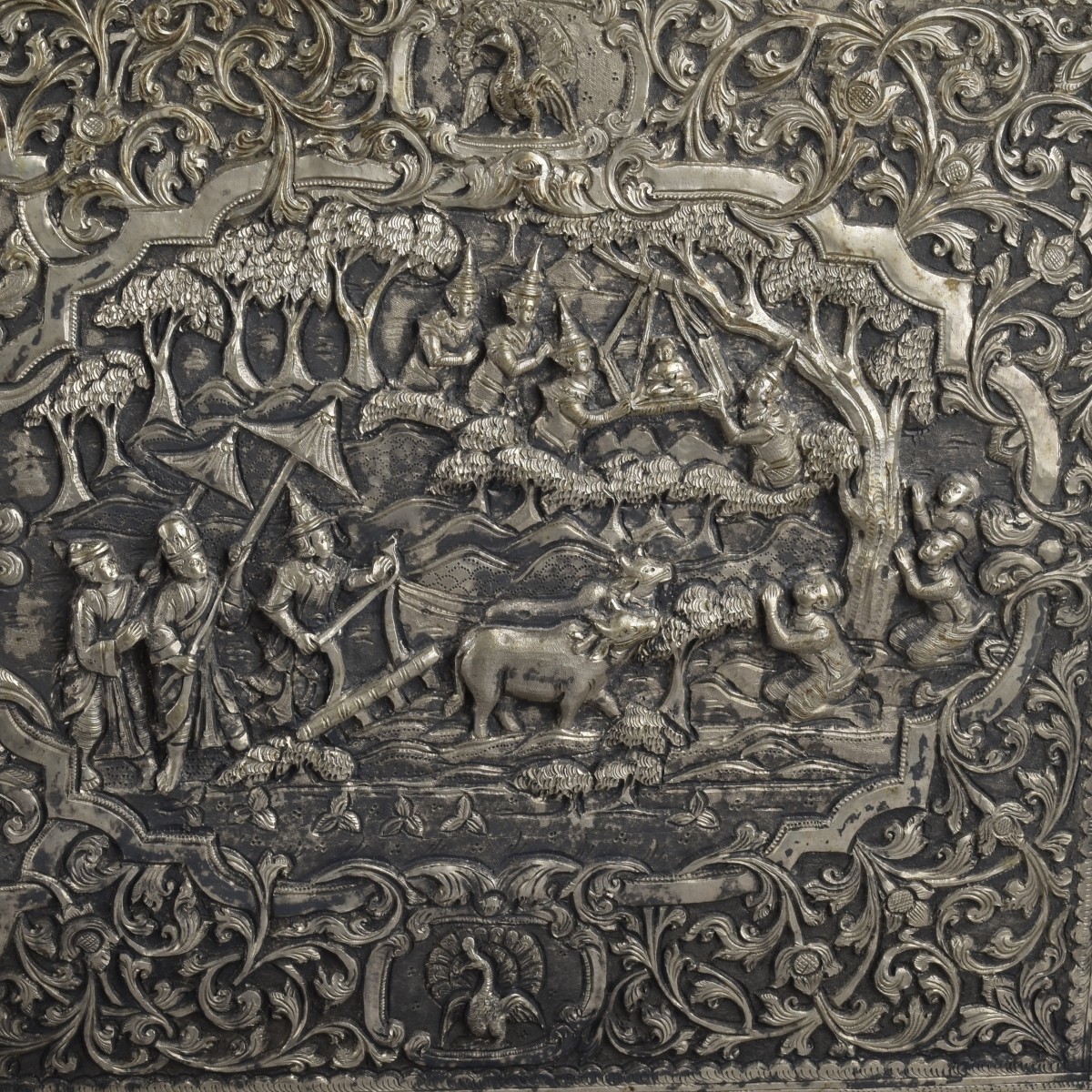 Antique Burmese Silver Box