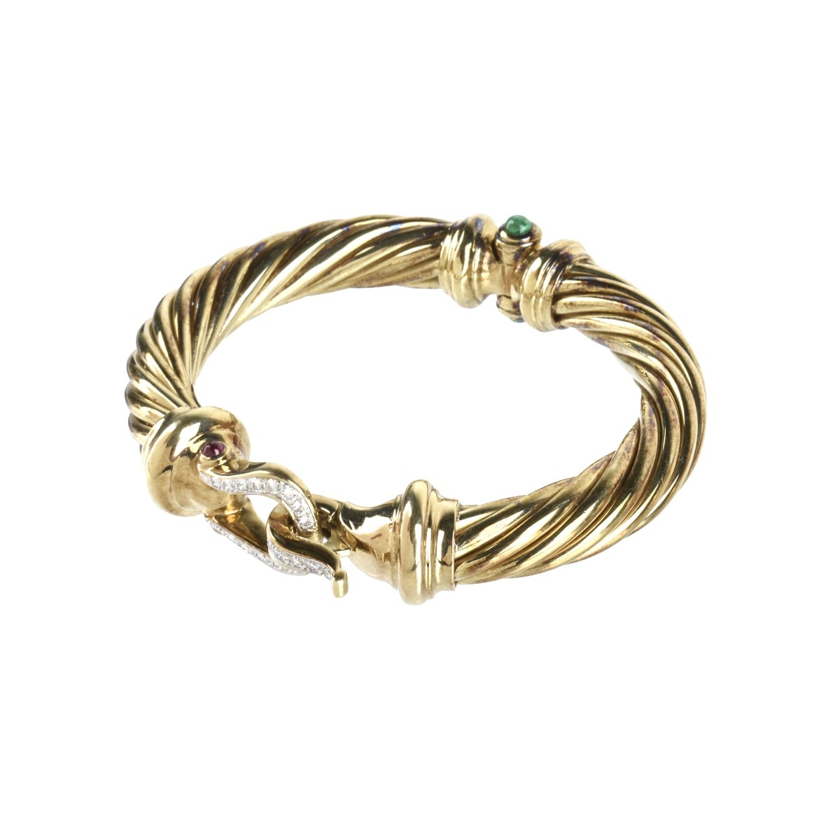 David Yurman Diamond and 14K Bracelet