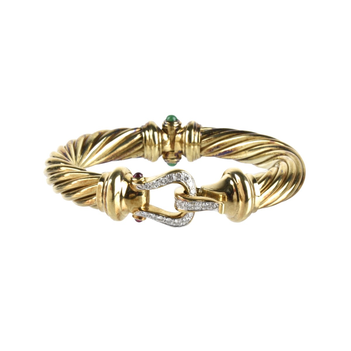 David Yurman Diamond and 14K Bracelet