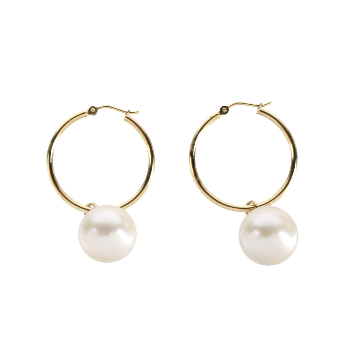 Pearl and 18K Earrings