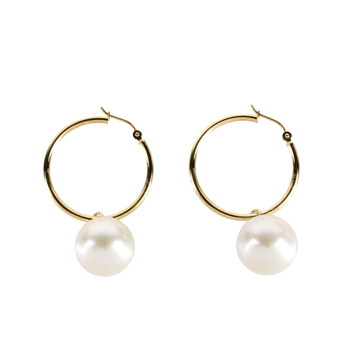 Pearl and 18K Earrings