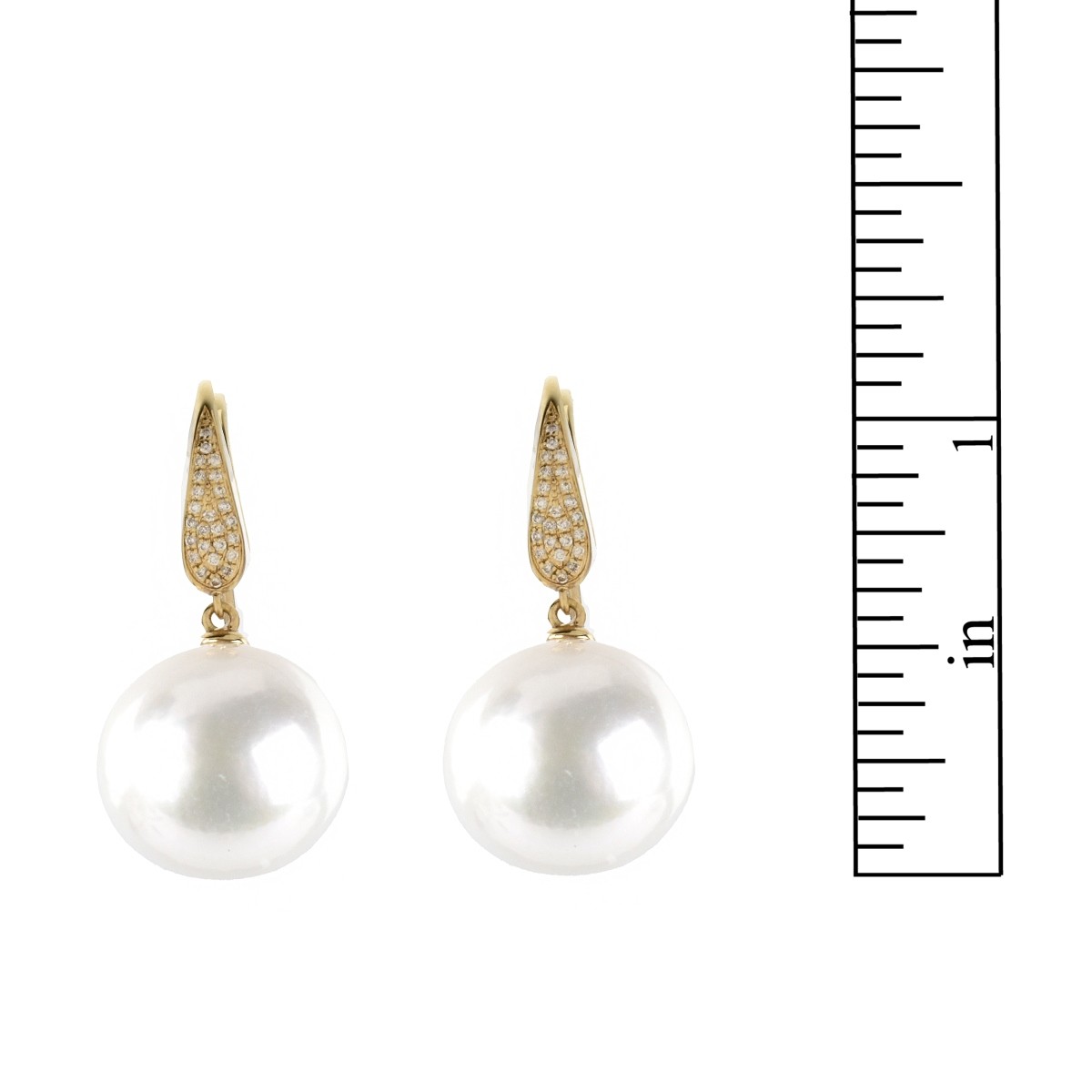 Pearl, Diamond and 18K Earrings