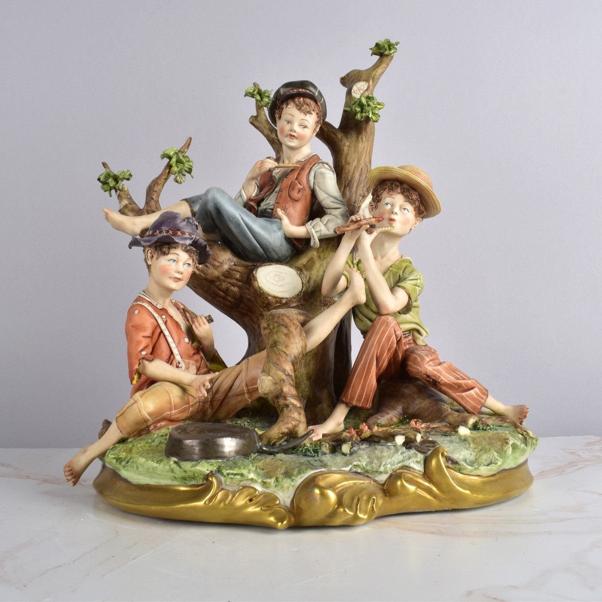 Large Capodimonte Porcelain Group