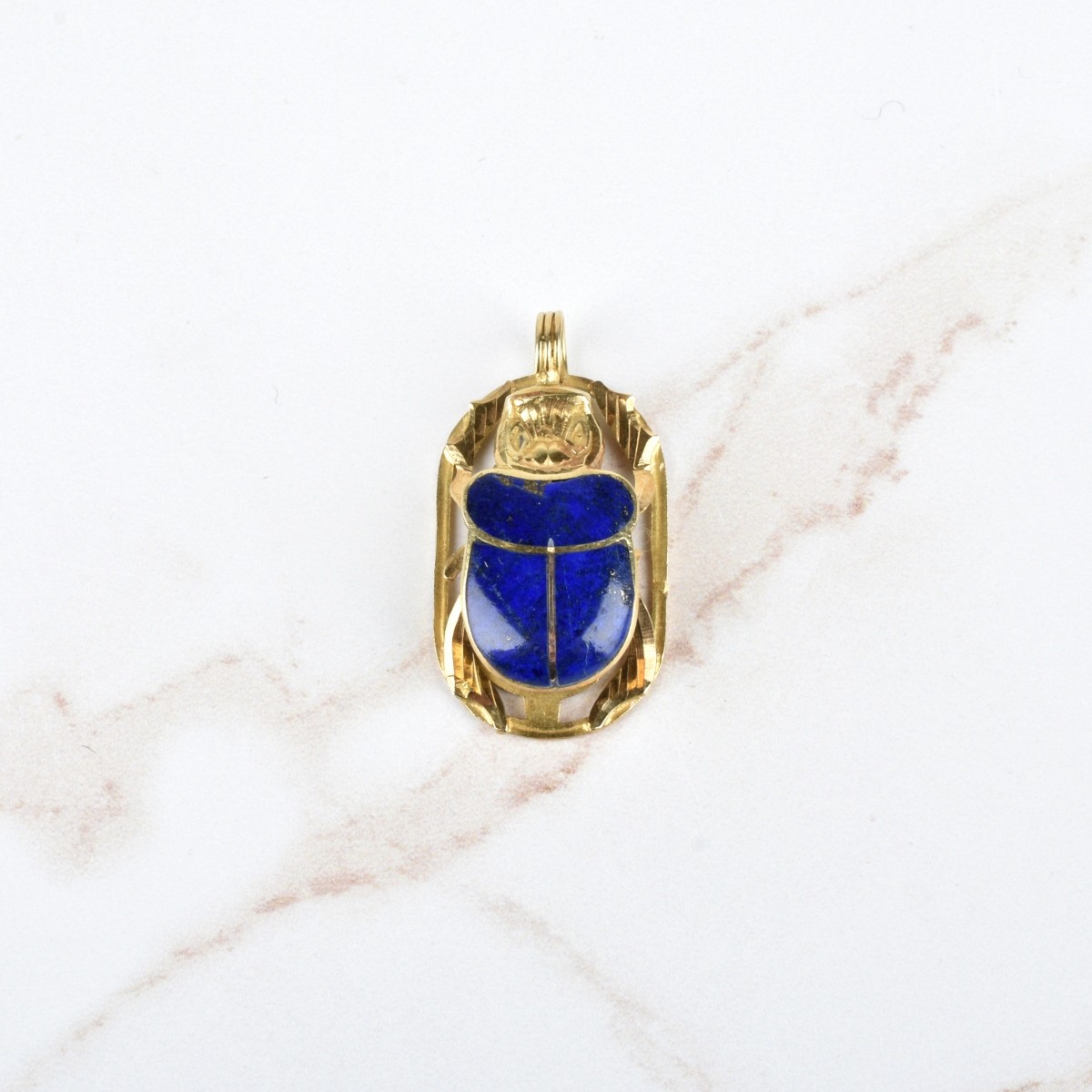 Lapis Lazuli and 18K Pendant