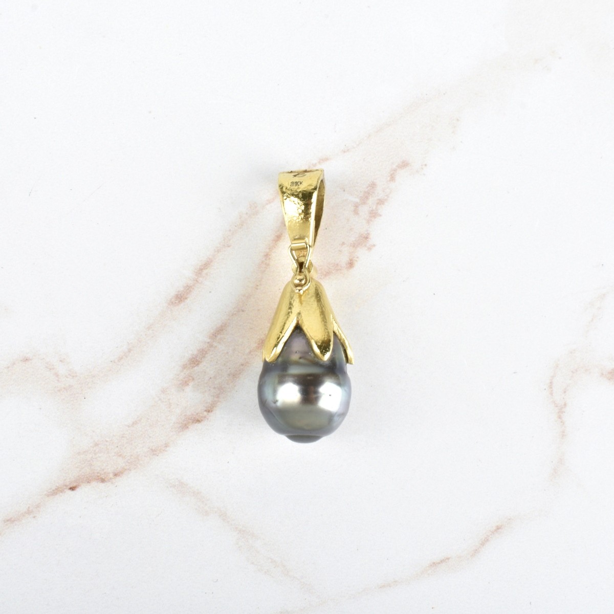 Pearl, Diamond and 18K Pendant