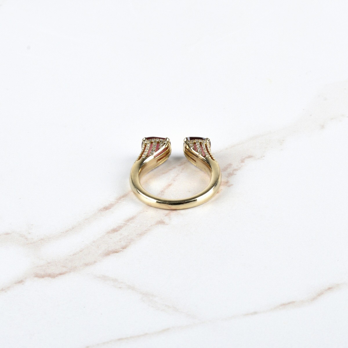 Burma Spinel, Diamond and 18K Ring