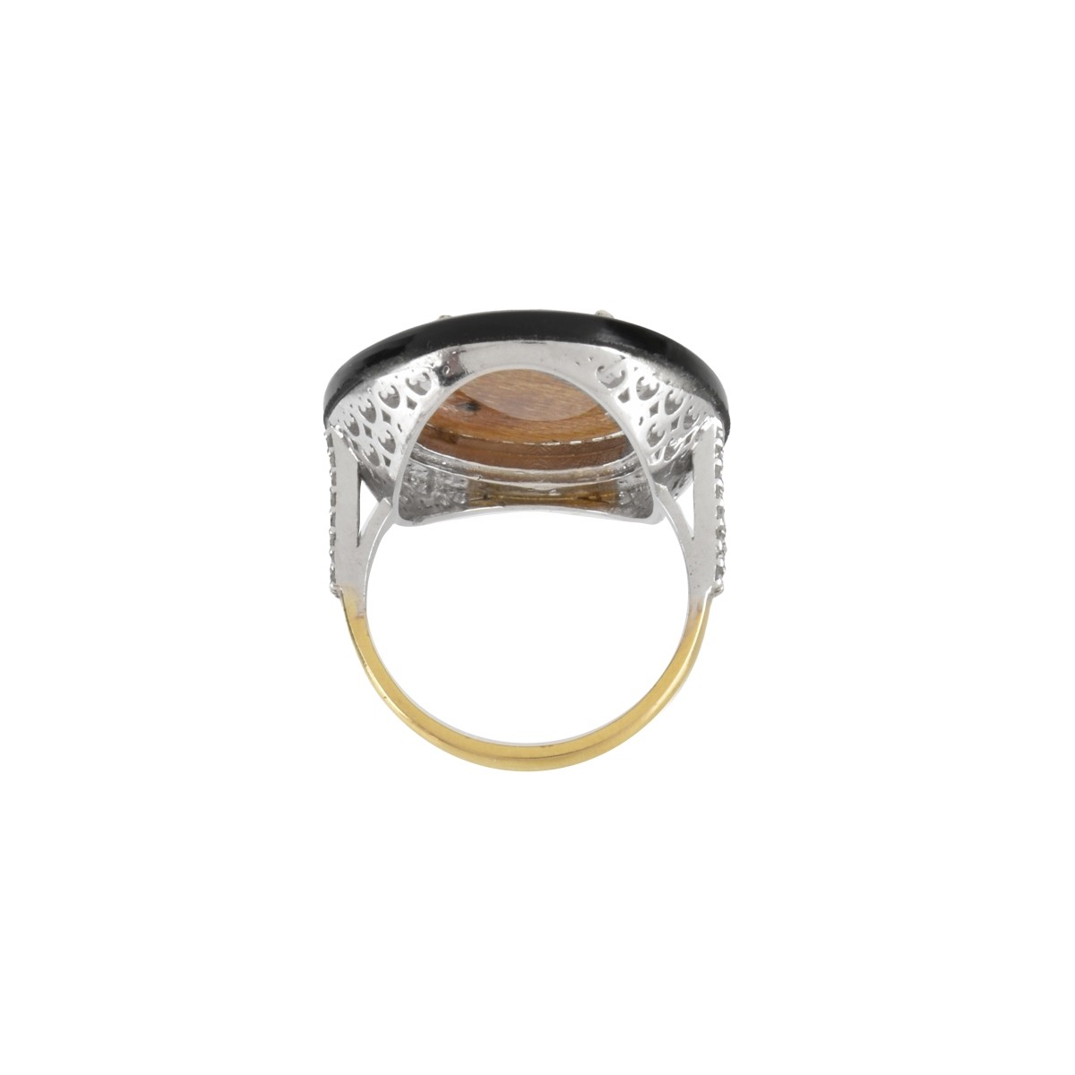 Moonstone and Diamond Ring