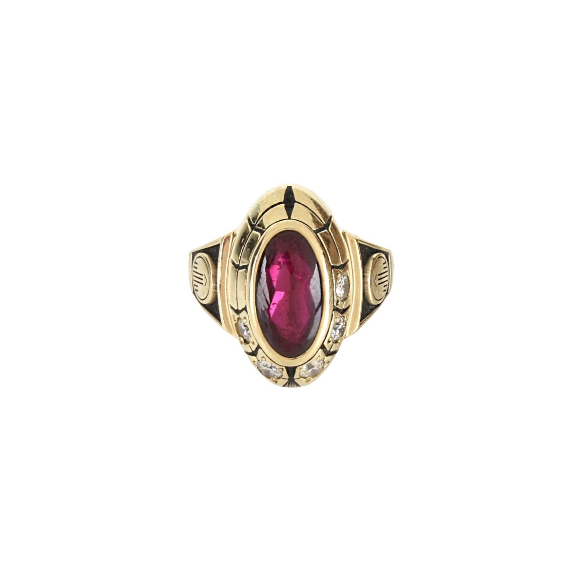 Gemstone and 14K Ring