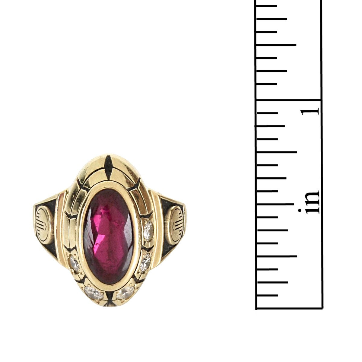 Gemstone and 14K Ring