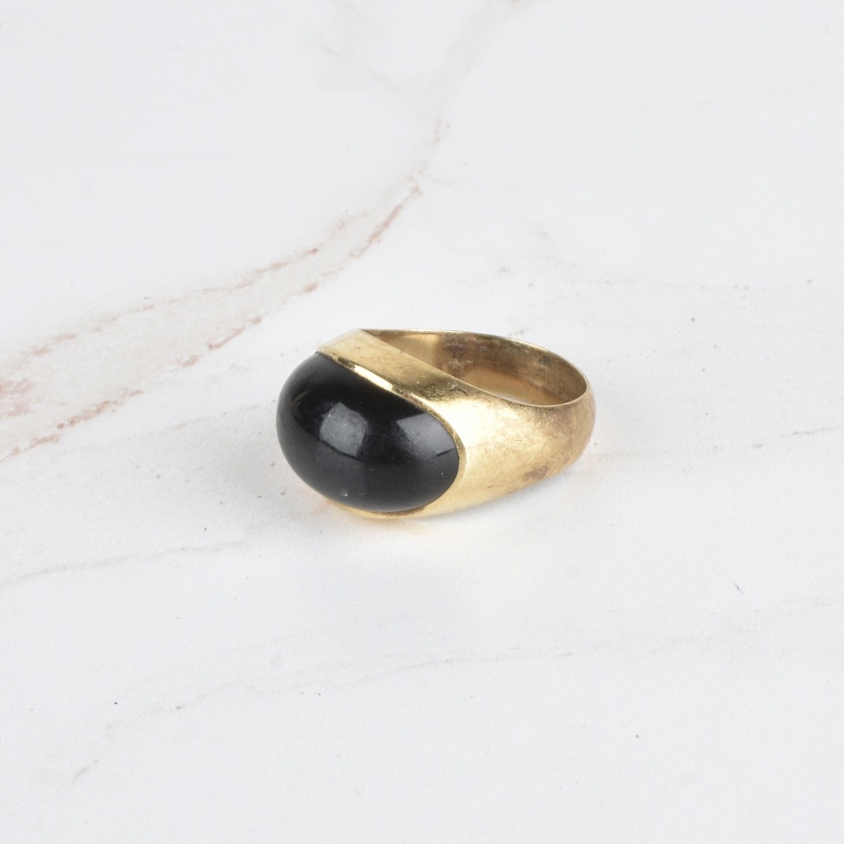 14K and Black Onyx Ring