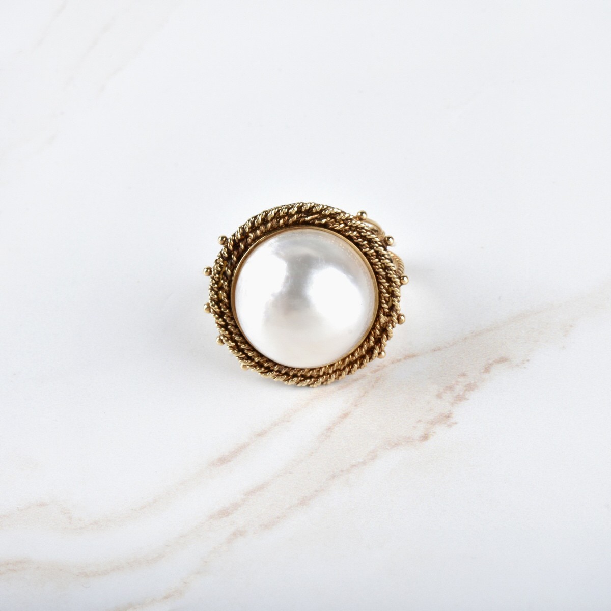 Pearl and 14K Ring