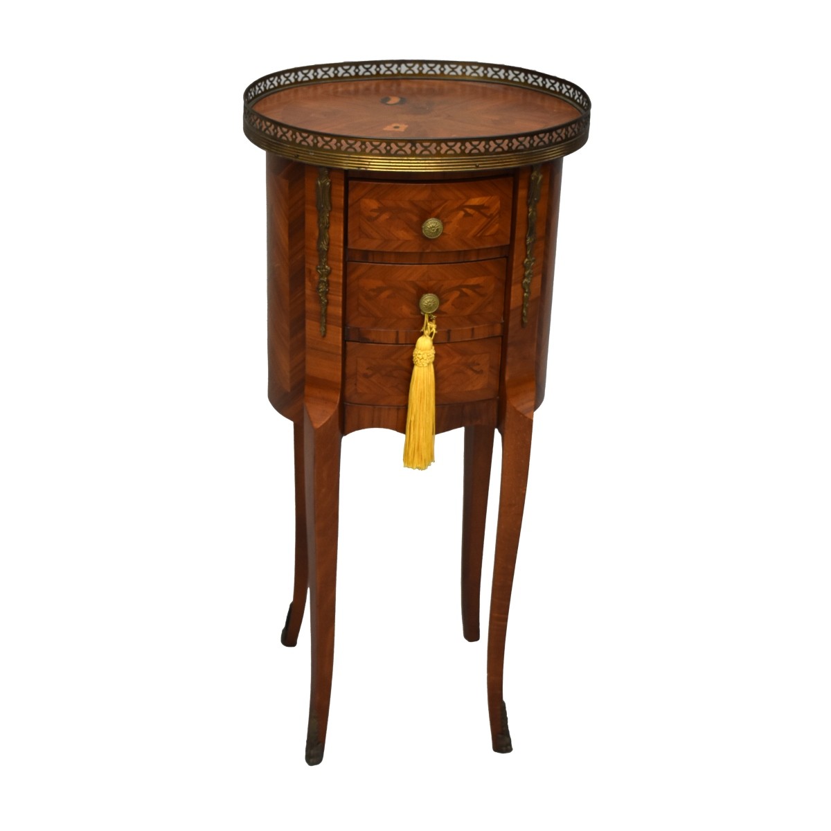 Louis XVI Style Marquetry Inlaid Side Table