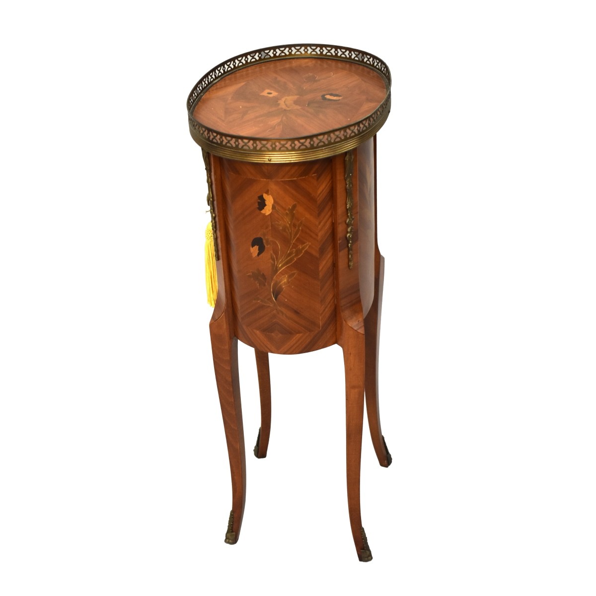 Louis XVI Style Marquetry Inlaid Side Table