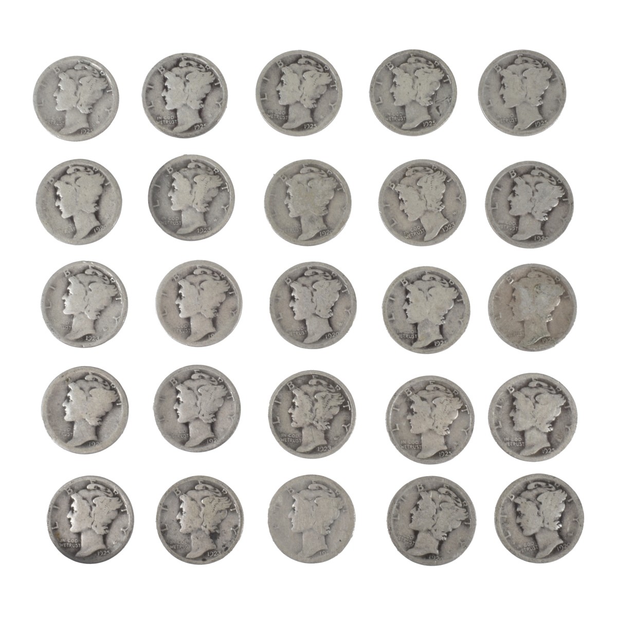 US Mercury Dimes