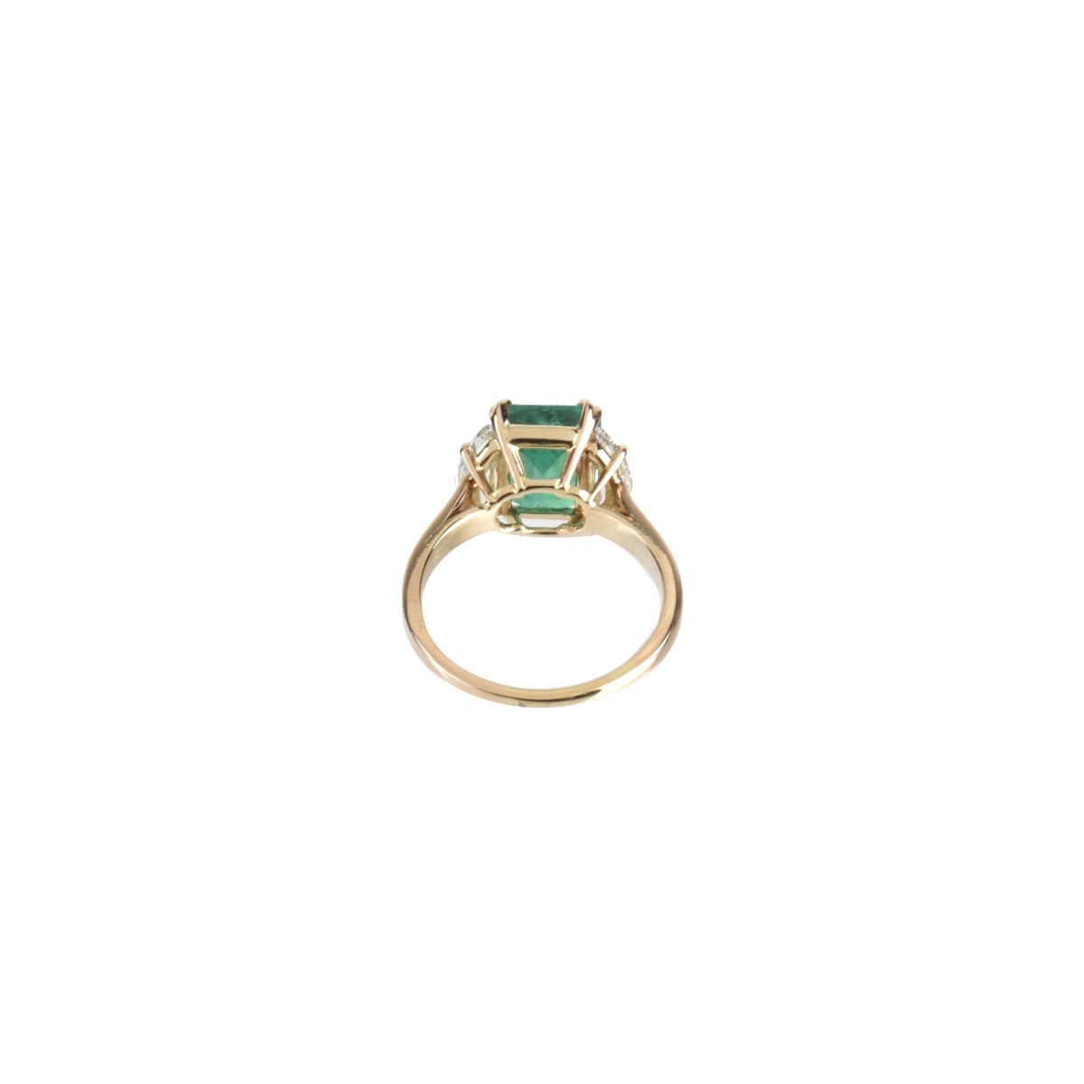 Emerald, Diamond and 18K Ring