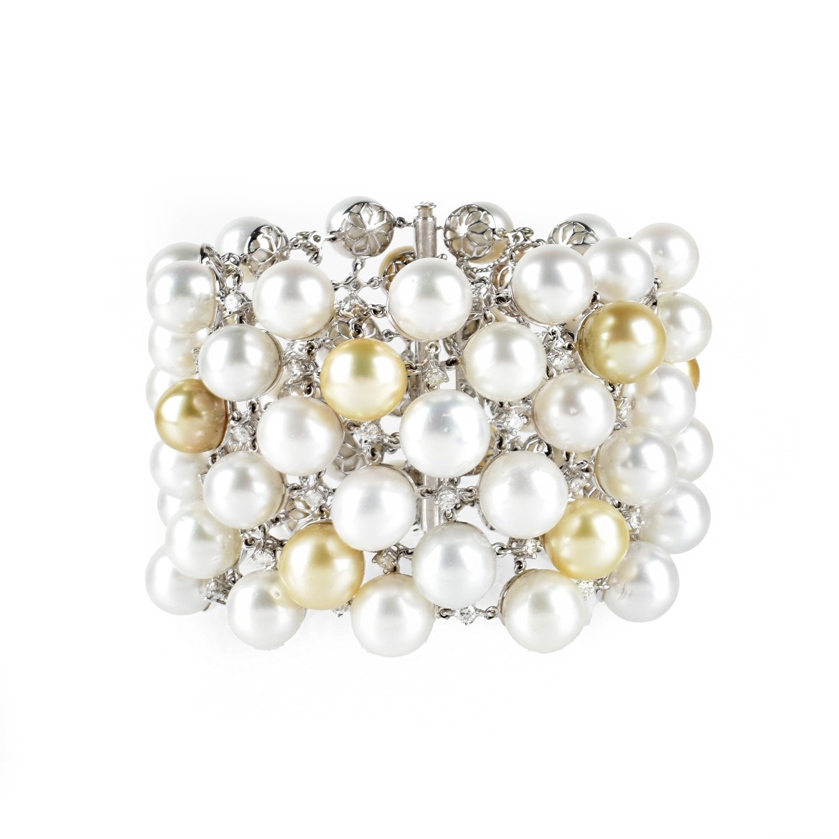 Pearl, Diamond and 18K Bracelet