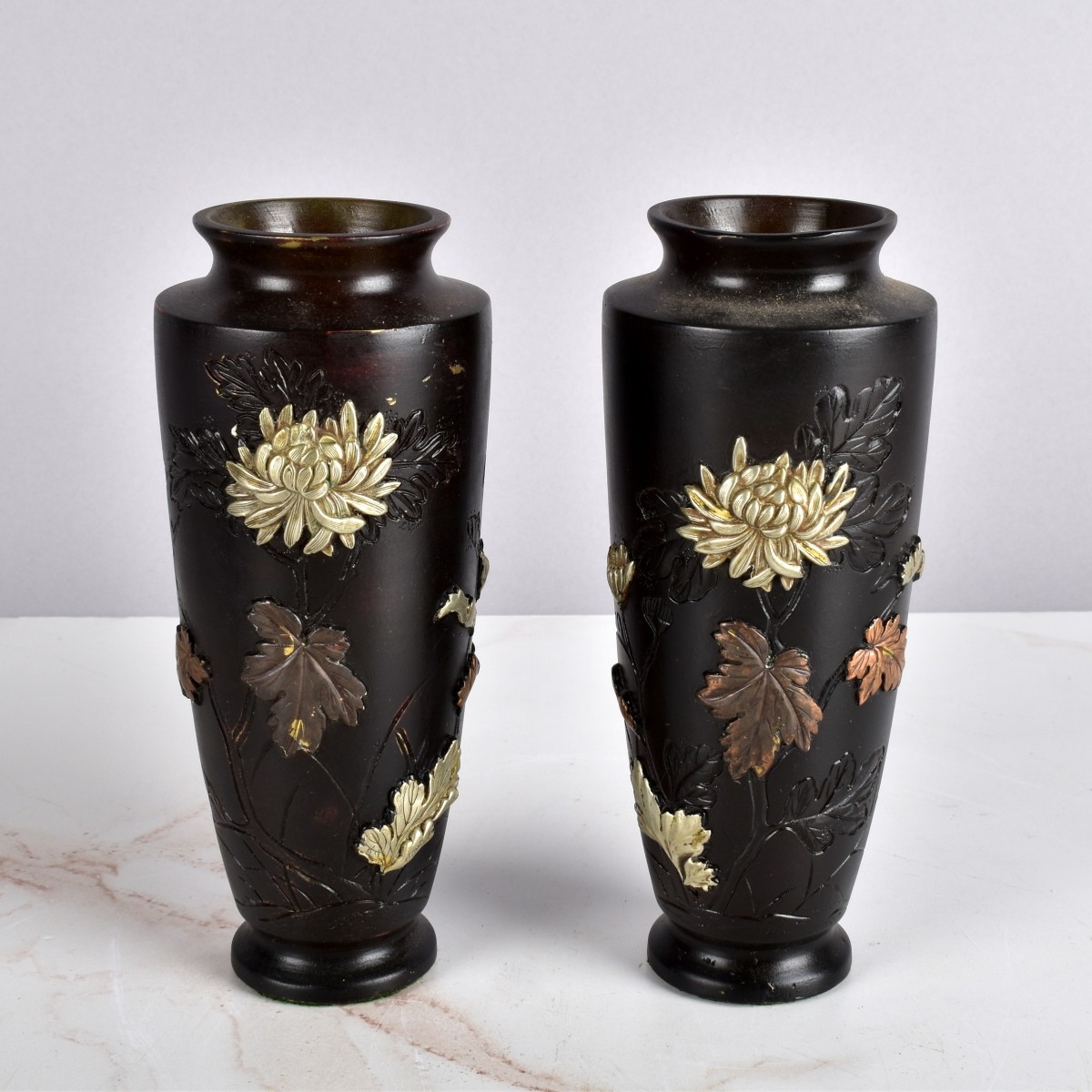 Pair of Antique Japanese Vases