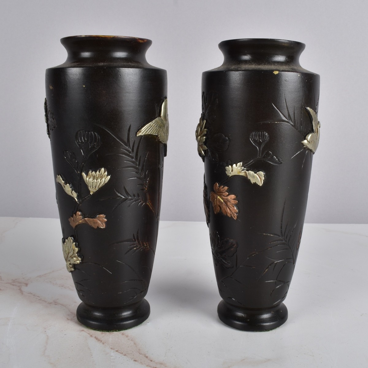 Pair of Antique Japanese Vases