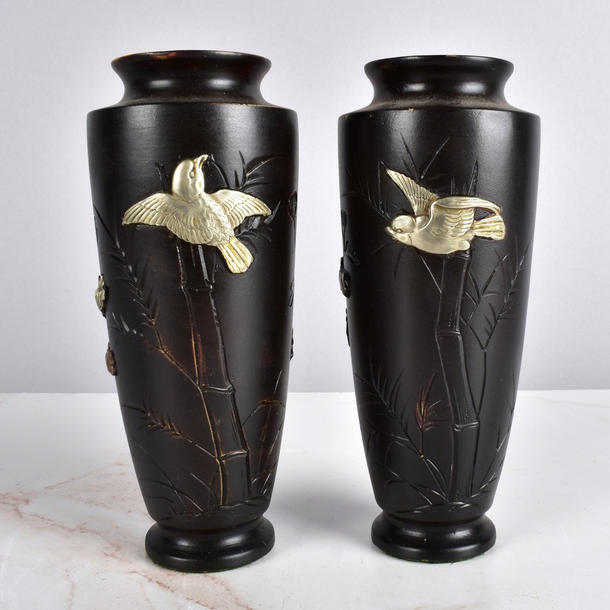 Pair of Antique Japanese Vases