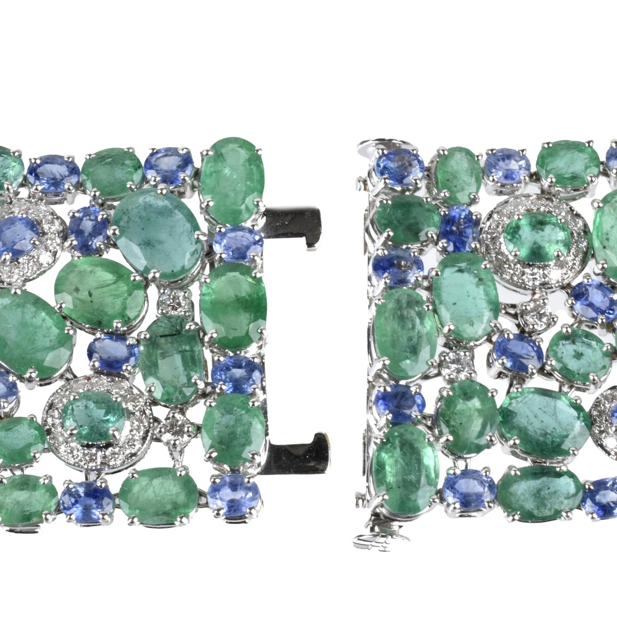 Topaz, Emerald, Sapphire, Diamond Bracelet