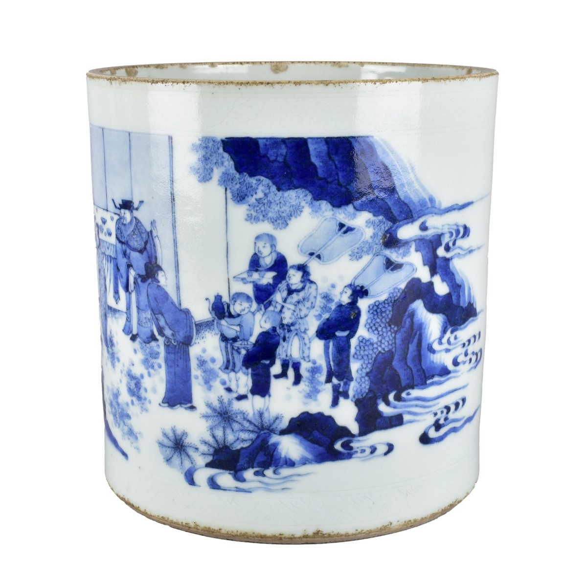 Large Chinese Porcelain Brush Pot