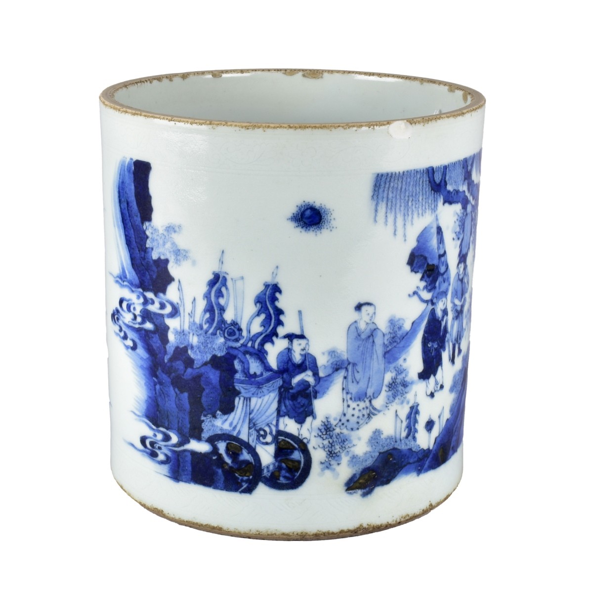 Large Chinese Porcelain Brush Pot