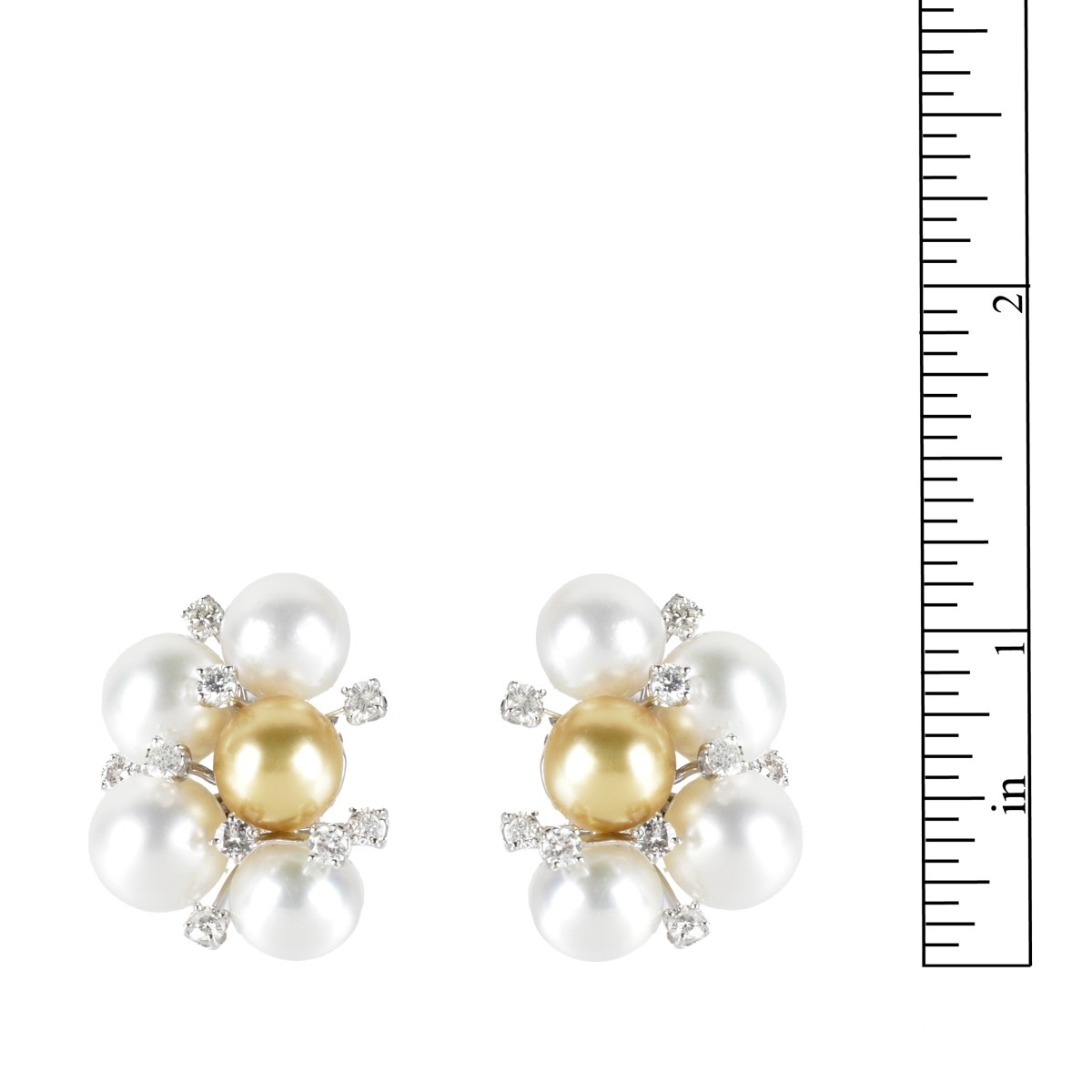 Pearl, Diamond and 18K Earrings