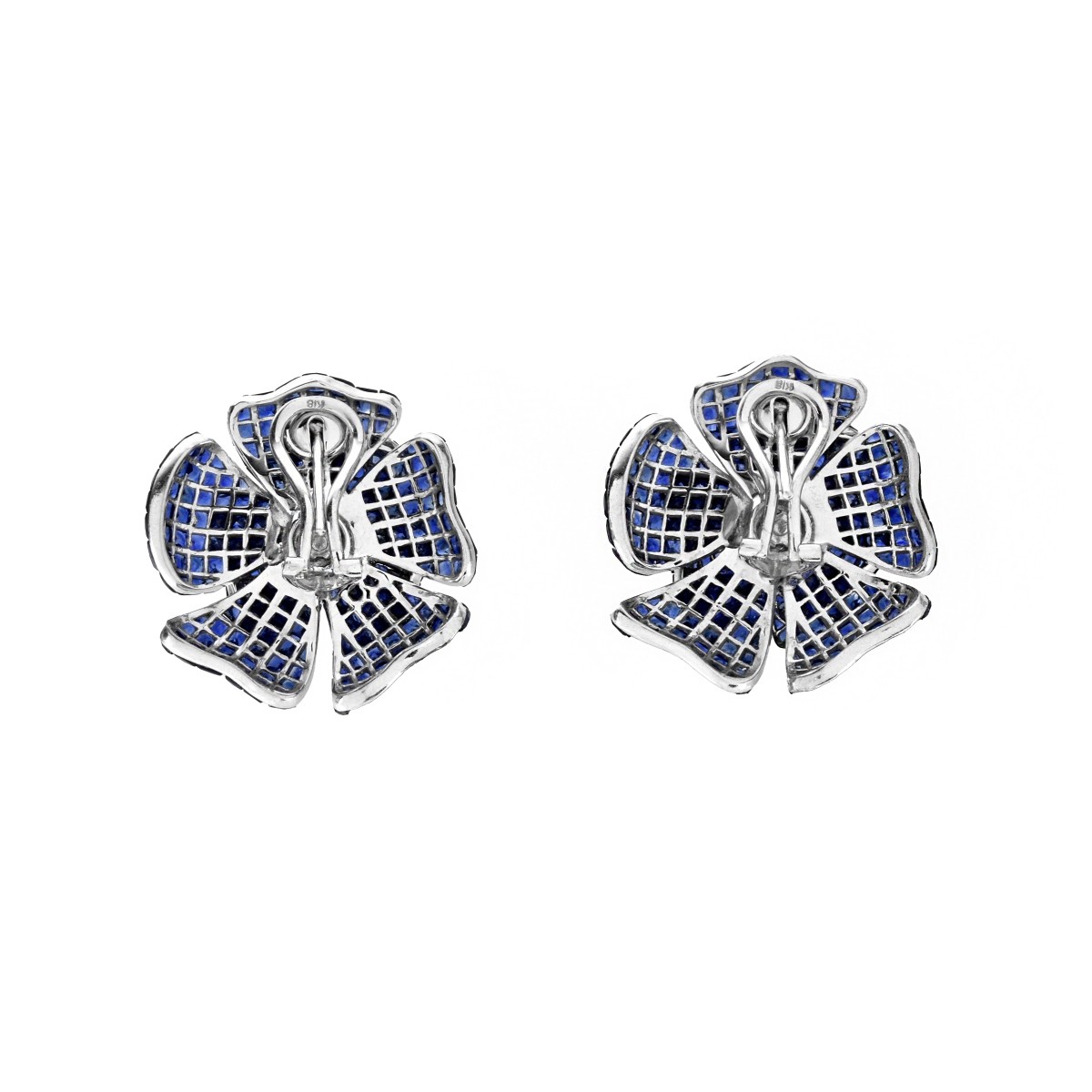 Sapphire, Diamond and 18K Earrings