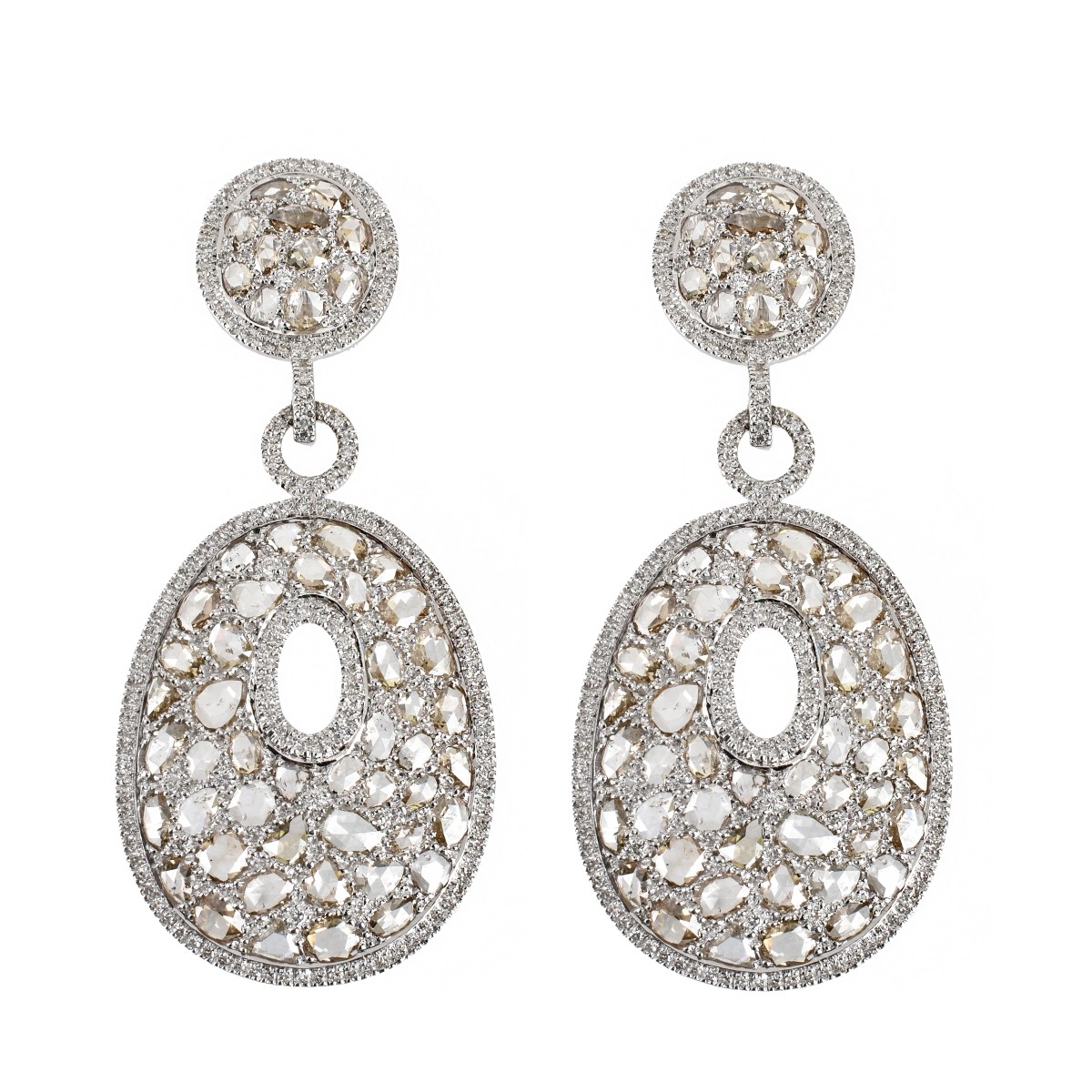 Diamond and 18K Earrings