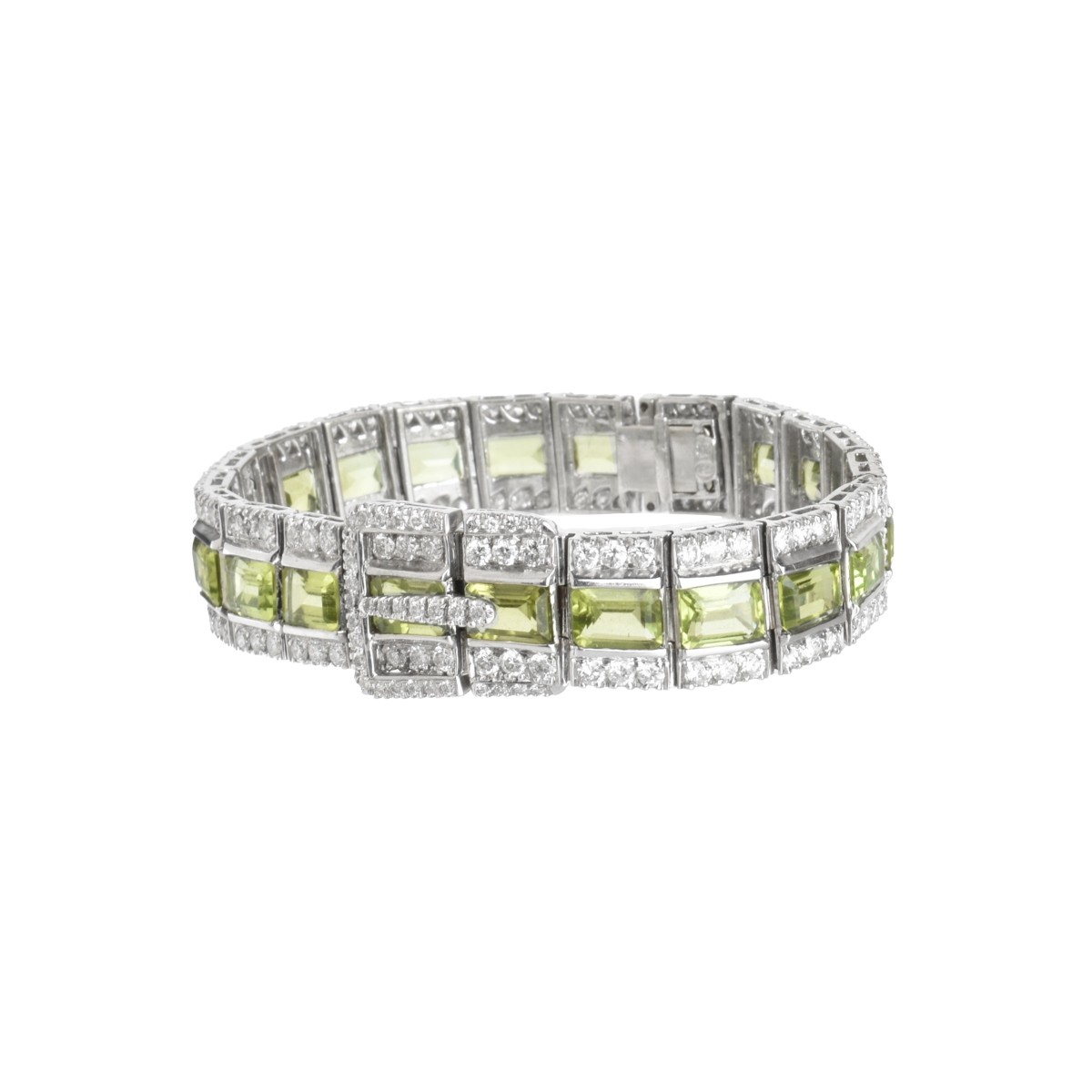 Diamond, Peridot and 18K Bracelet