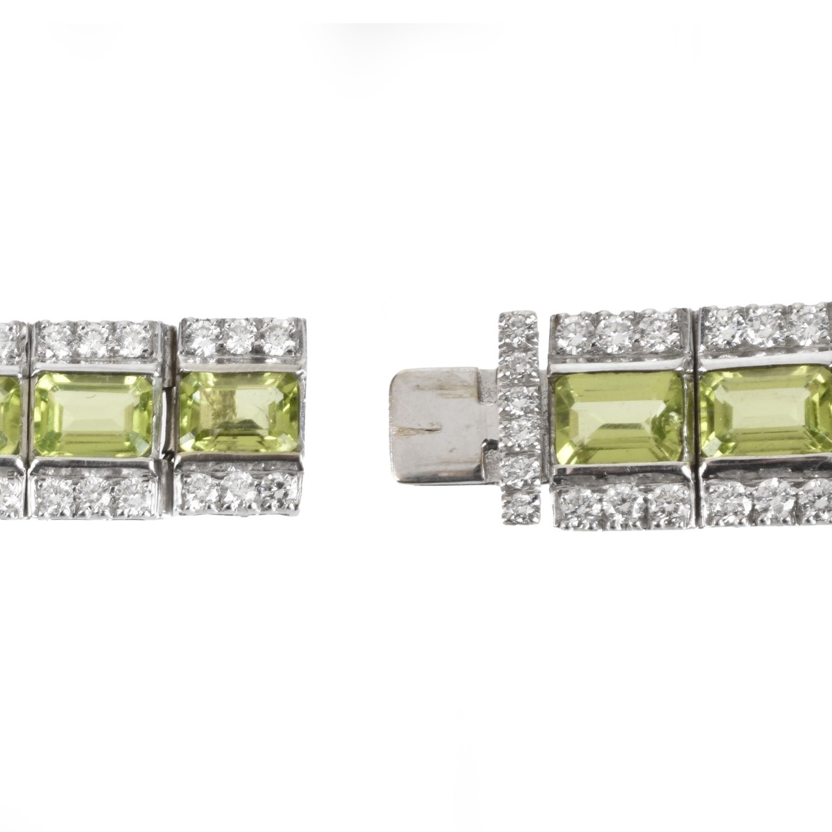 Diamond, Peridot and 18K Bracelet