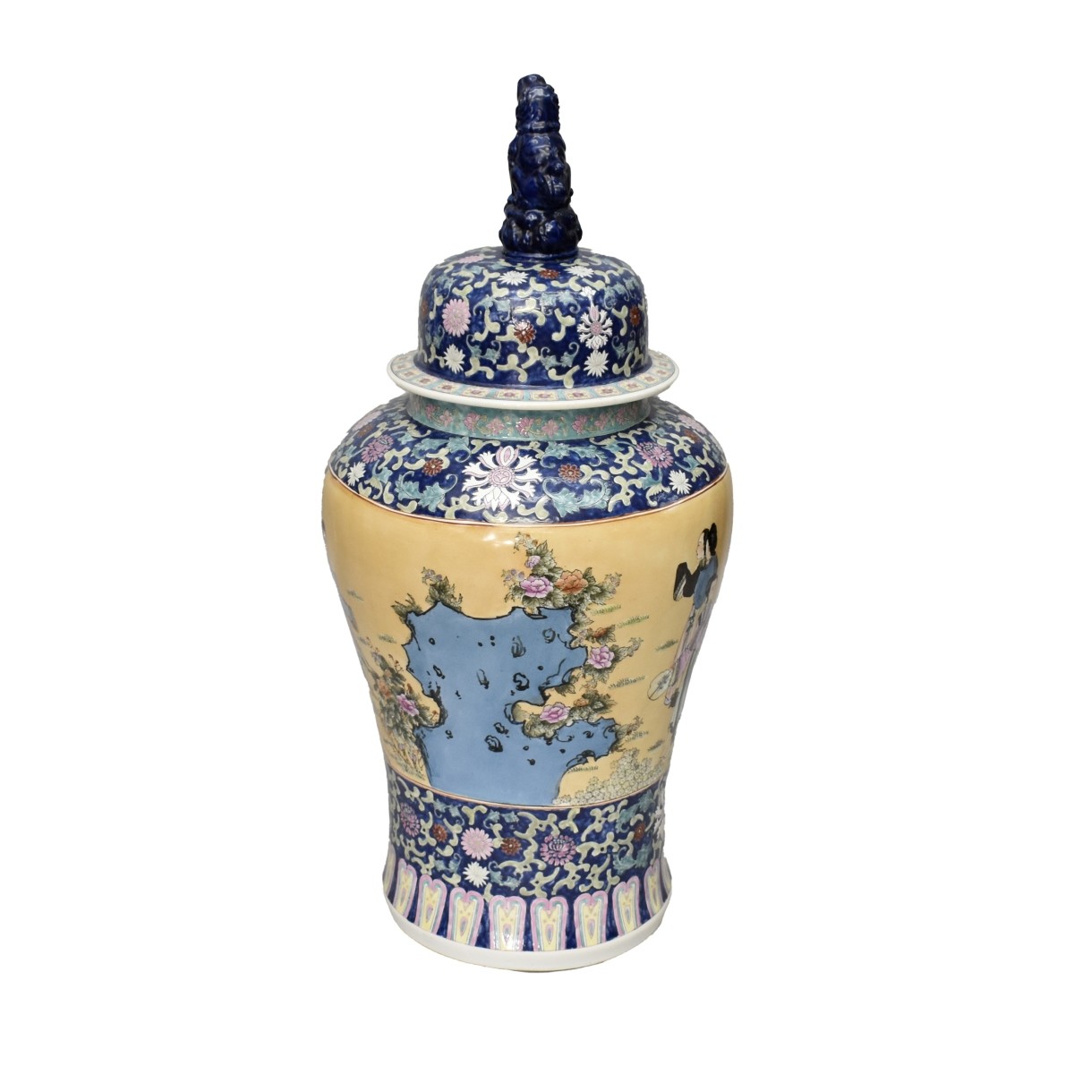 Large Chinese Porcelain Covered Urn