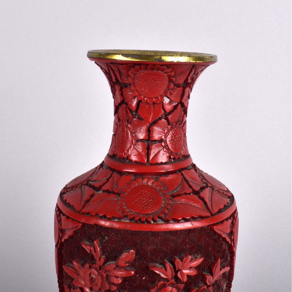 Vintage Chinese Cinnabar Vase