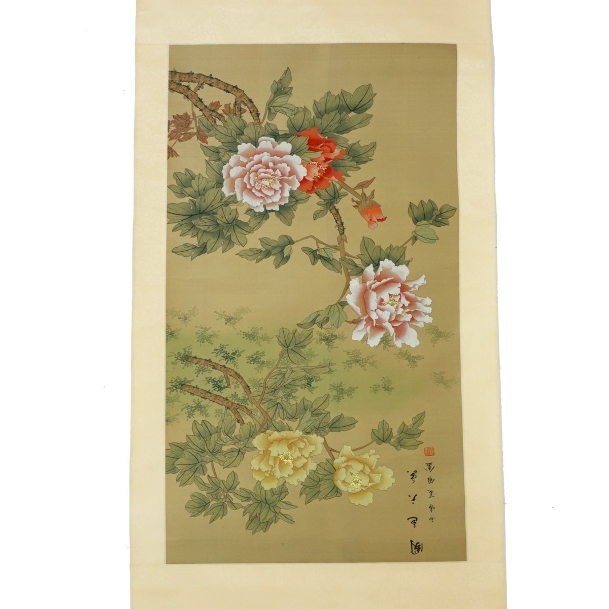 Chinese Scroll Chrysanthemums