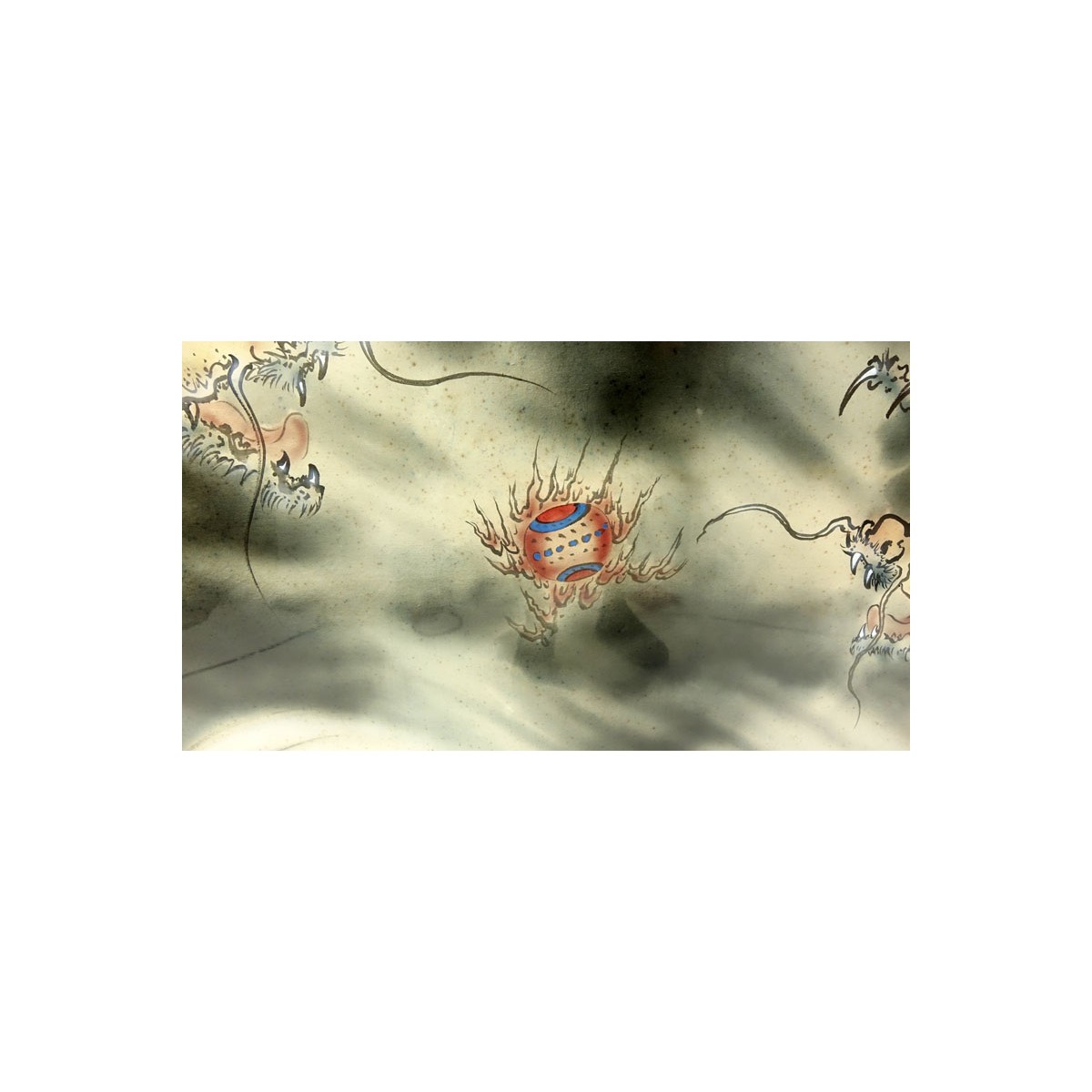 Palace Size Painting on Silk of Two Dragons