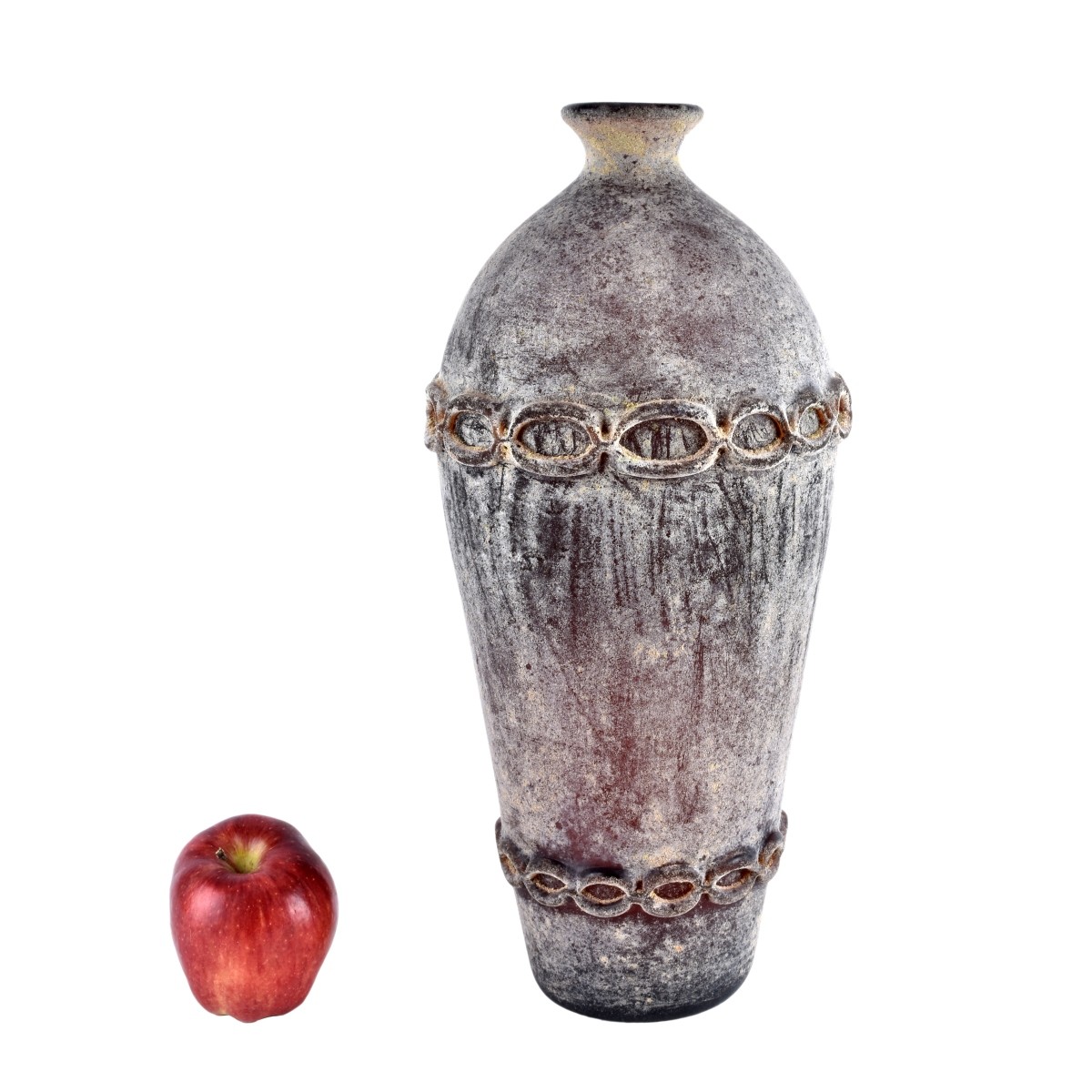 Seguso Scavo Red Glass Vase