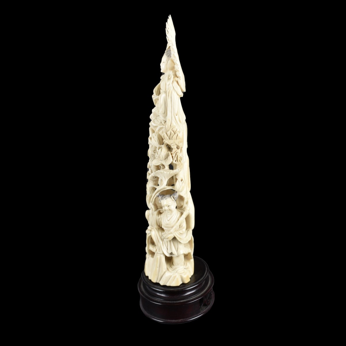 Chinese Carved Polychrome Guanyin Figurine