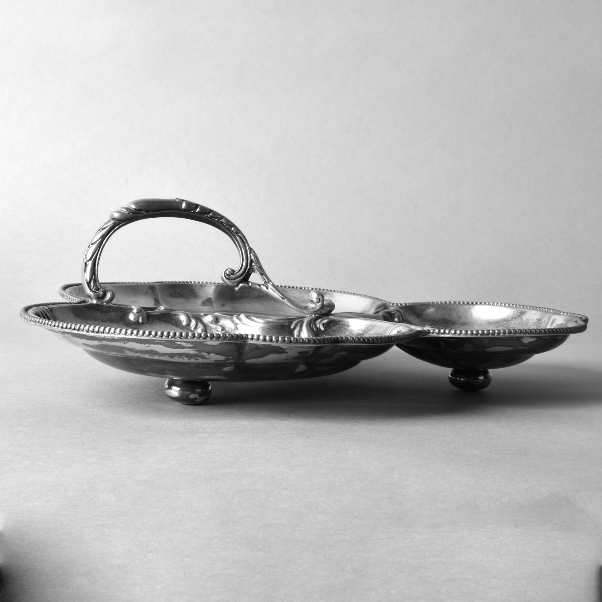 Antique English Sterling Tri Section Dish
