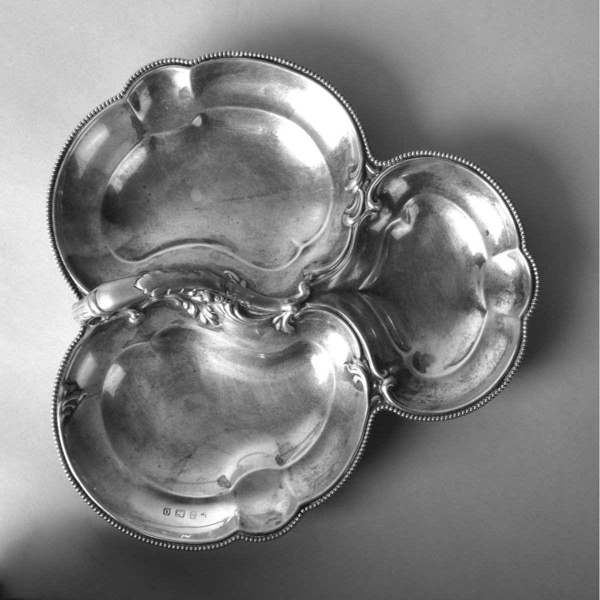 Antique English Sterling Tri Section Dish