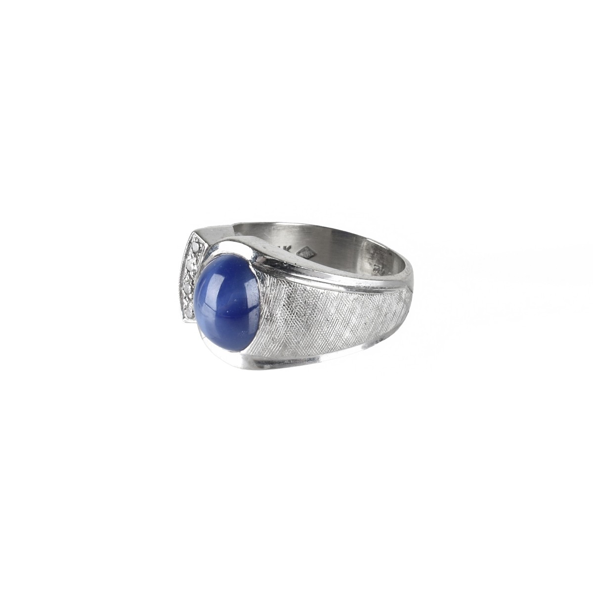 Sapphire, Diamond and 14K Ring