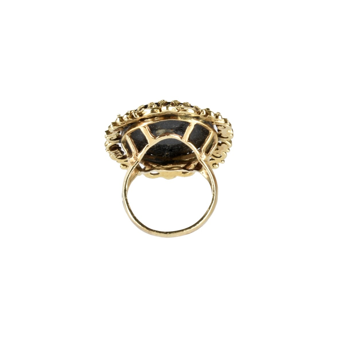 Opal, Onyx and 14K Ring