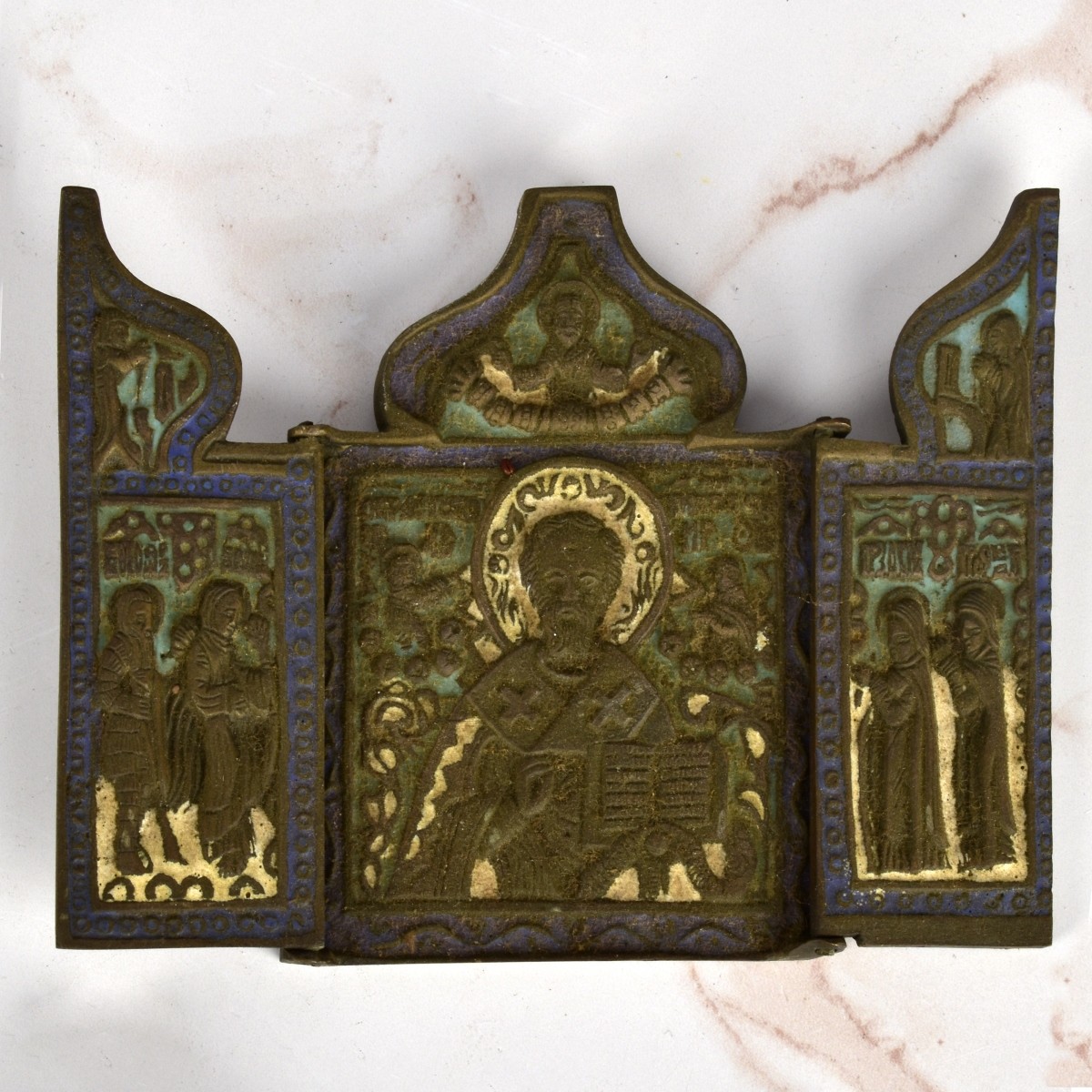 Three (3) Russian Bronze Travel Icons