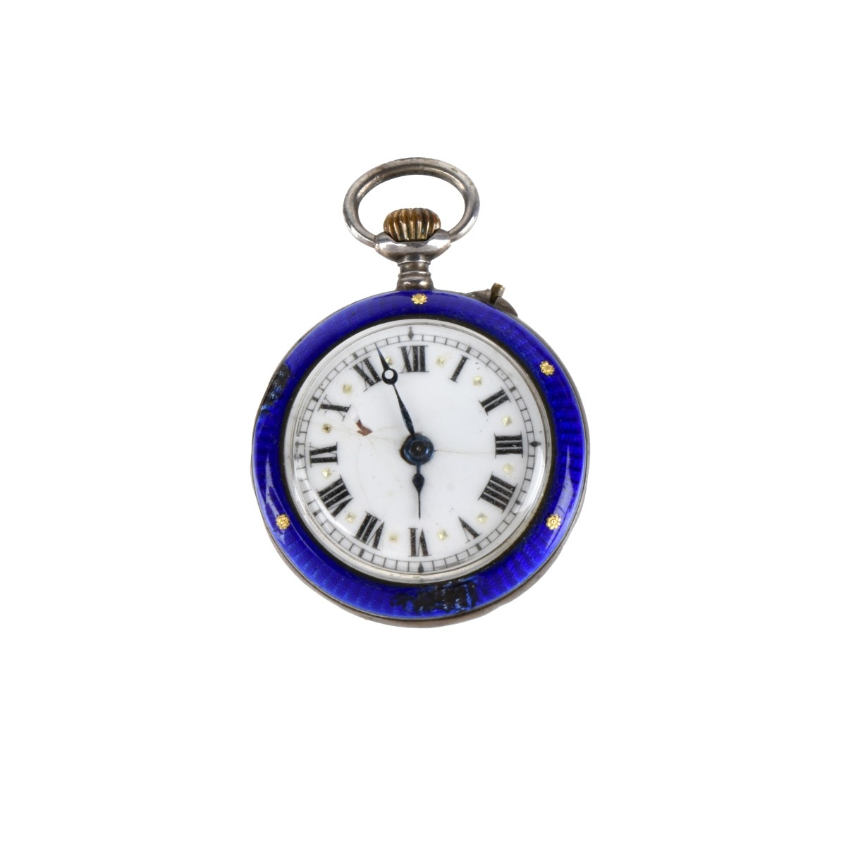Enamel and Silver Watch and Bracelet
