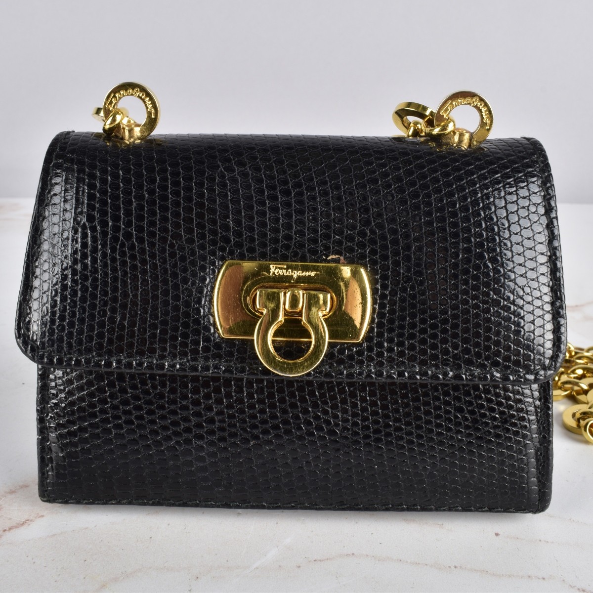 Salvatore Ferragamo Gancini Chain Mini Bag