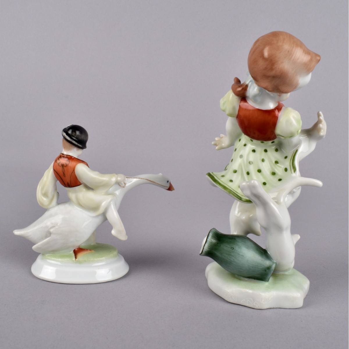 Two (2) Herend Porcelain Figurines